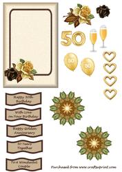 50th Anniversary/birthday Card
