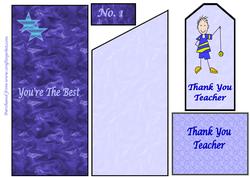 Thank You Teacher Bookmark Male