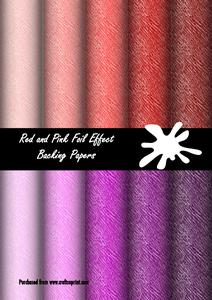 Red and Pink Foil Effect Backing Papers