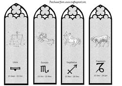 Zodiac Bookmarks