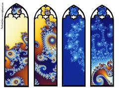 Blue and Gold Bookmarks