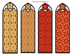 Red and Gold Bookmarks