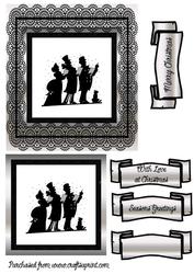 Christmas Silhouette Carol Singers