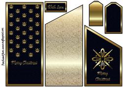 Black and Gold Christmas Cascade