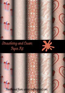 Strawberry and Cream Paper Kit