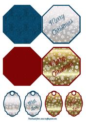 Octagon Christmas Card with Gift Tags