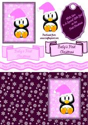 Penguin Baby Girl's First Christmas
