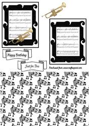 Trumpet Lovers Music Card