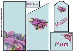 Floral Mum Bookmark Card