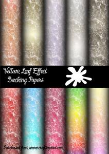 Vellum Leaf Effect Backing Papers