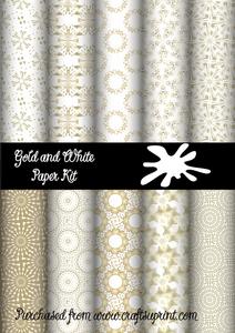 Gold and White Paper Kit
