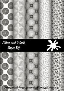Silver and Black Paper Kit