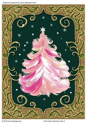Pink Fluffy Christmas Tree 2