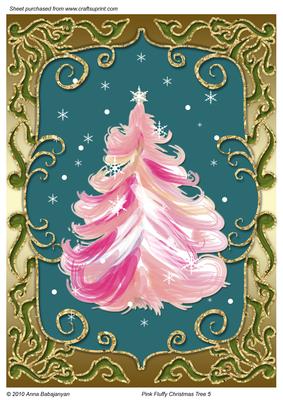 Pink Fluffy Christmas Tree 5