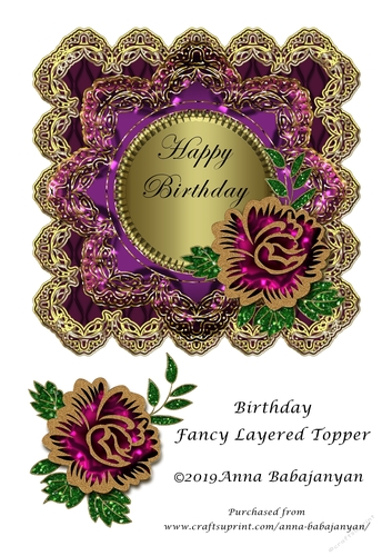 Birthday Fancy Layered Topper