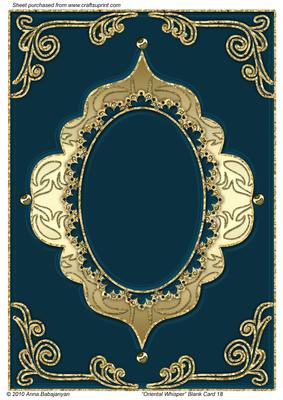 Oriental Whisper Blank Card 18