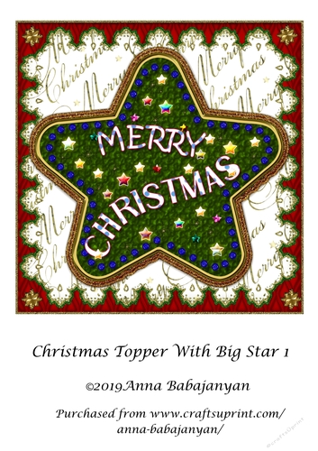 Christmas Topper With Big Star 1