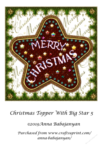 Christmas Topper With Big Star 5