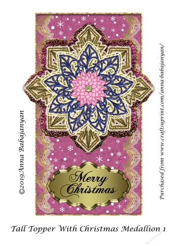 Tall Topper With Christmas Medallion 1
