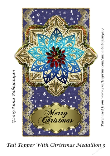 Tall Topper With Christmas Medallion 3
