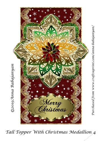Tall Topper With Christmas Medallion 4