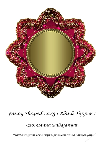 Fancy Shaped Large Blank Topper 1