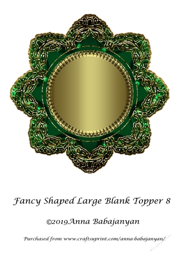 Fancy Shaped Large Blank Topper 8