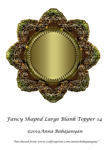 Fancy Shaped Large Blank Topper 14