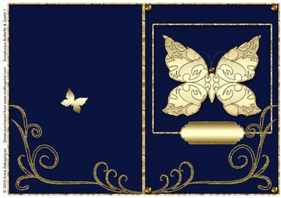 Sumptuous Butterfly & Swirls 1