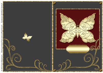 Sumptuous Butterfly & Swirls 9