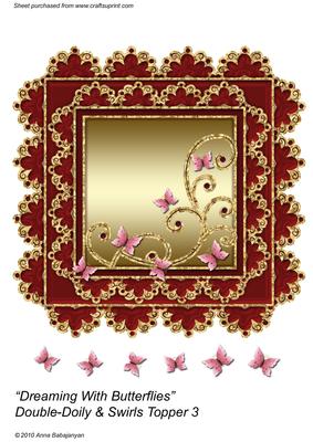Dreaming with Butterflies Double Doily & Swirls Topper 3