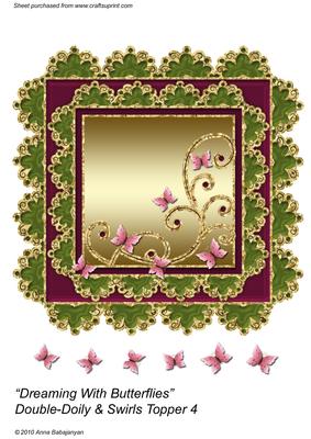 Dreaming with Butterflies Double Doily & Swirls Topper 4