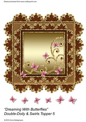Dreaming with Butterflies Double Doily & Swirls Topper 5