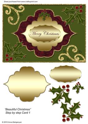 Beautiful Christmas Step by Step Card 1