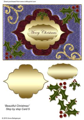 Beautiful Christmas Step by Step Card 5