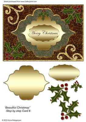Beautiful Christmas Step by Step Card 6