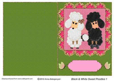 Black & White Sweet Poodles 1