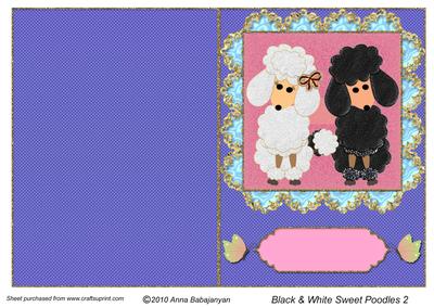Black & White Sweet Poodles 2