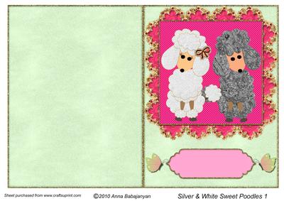Silver & White Sweet Poodles 1
