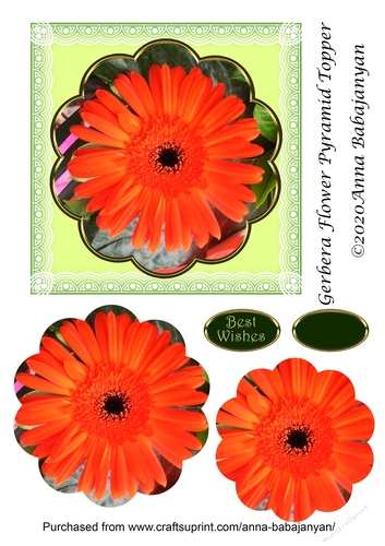 Gerbera Flower Pyramid Topper