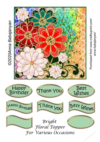 Bright Floral Topper For Various Occasions
