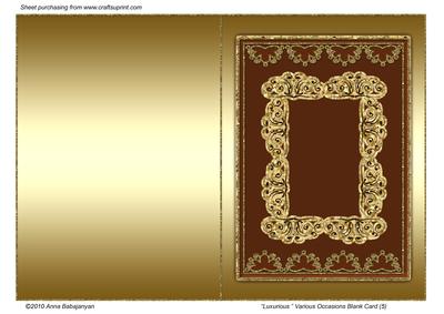 Luxurious Various Occasions Blank Card 5
