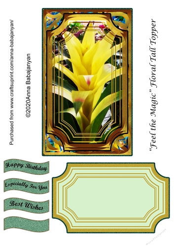 Feel the Magic Floral Tall Topper
