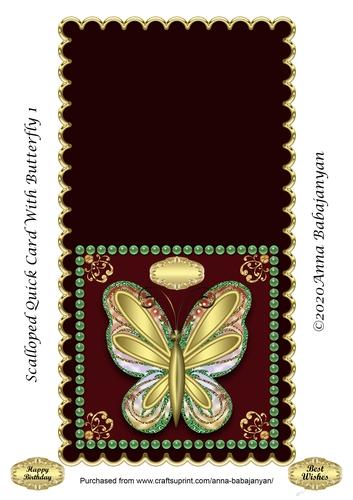 Scalloped Quick Card With Butterfly 1