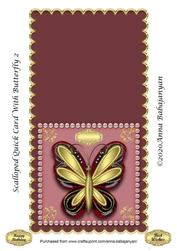 Scalloped Quick Card With Butterfly 2