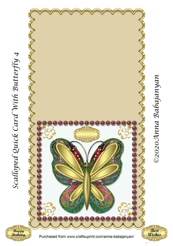 Scalloped Quick Card With Butterfly 4