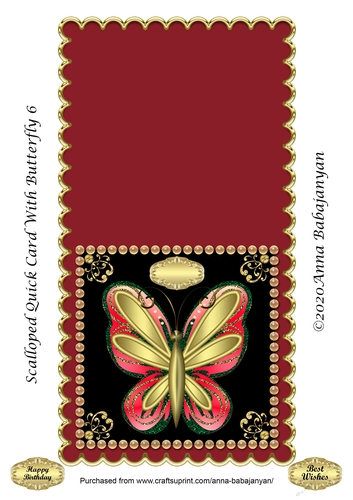 Scalloped Quick Card With Butterfly 6