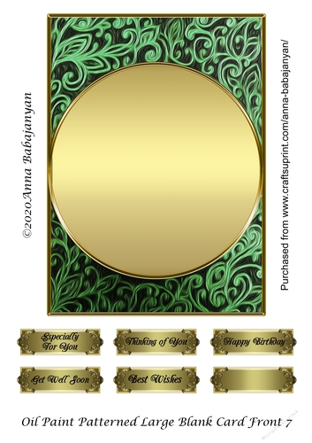 Oil Paint Patterned Blank Card Front 7