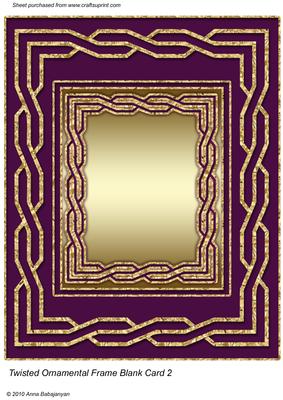 Twisted Ornamental Frame Blank Card 2