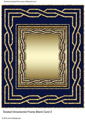 Twisted Ornamental Frame Blank Card 3